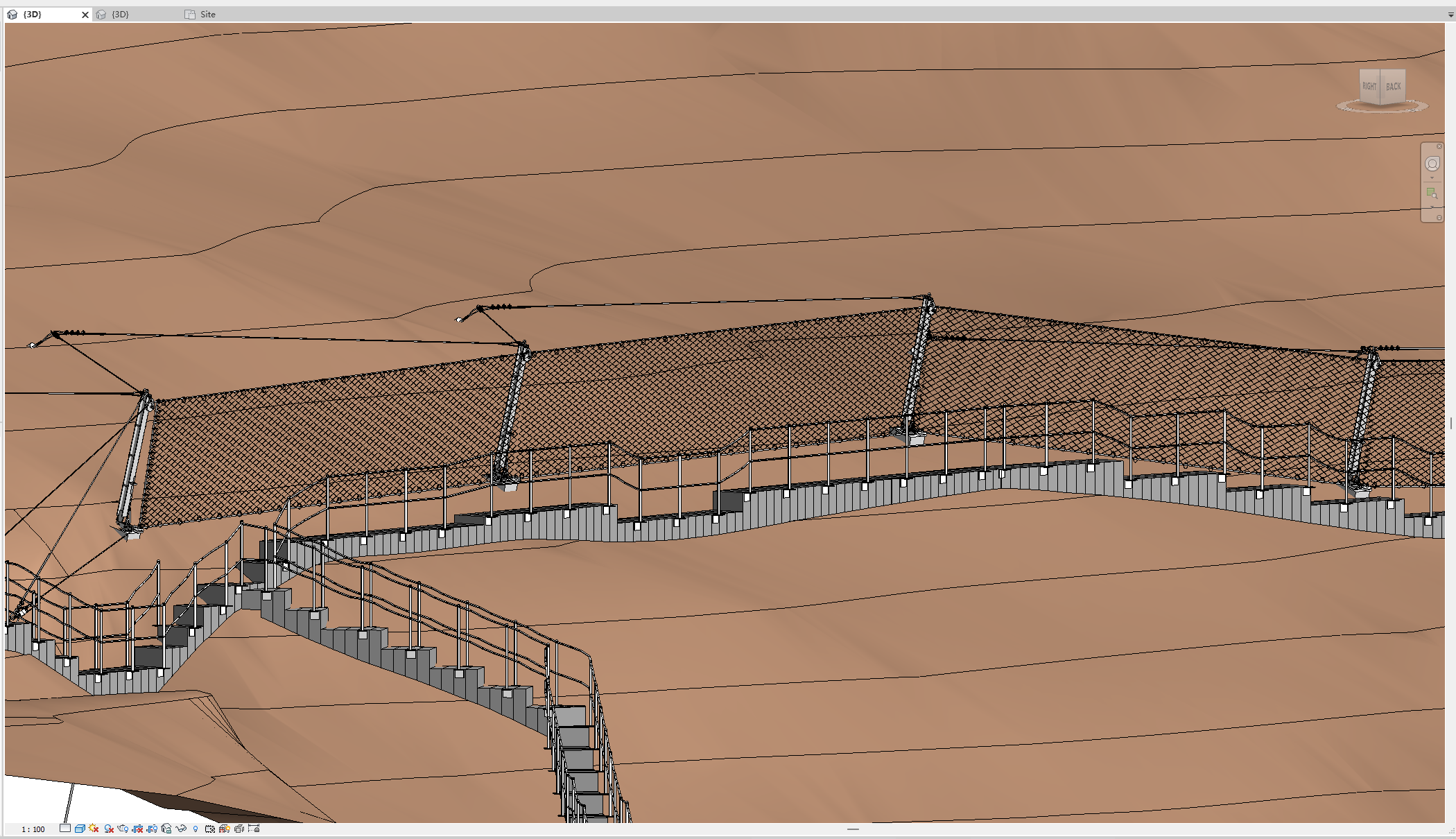 香港某边坡加固 BIM 模型(Flexible Barrier)